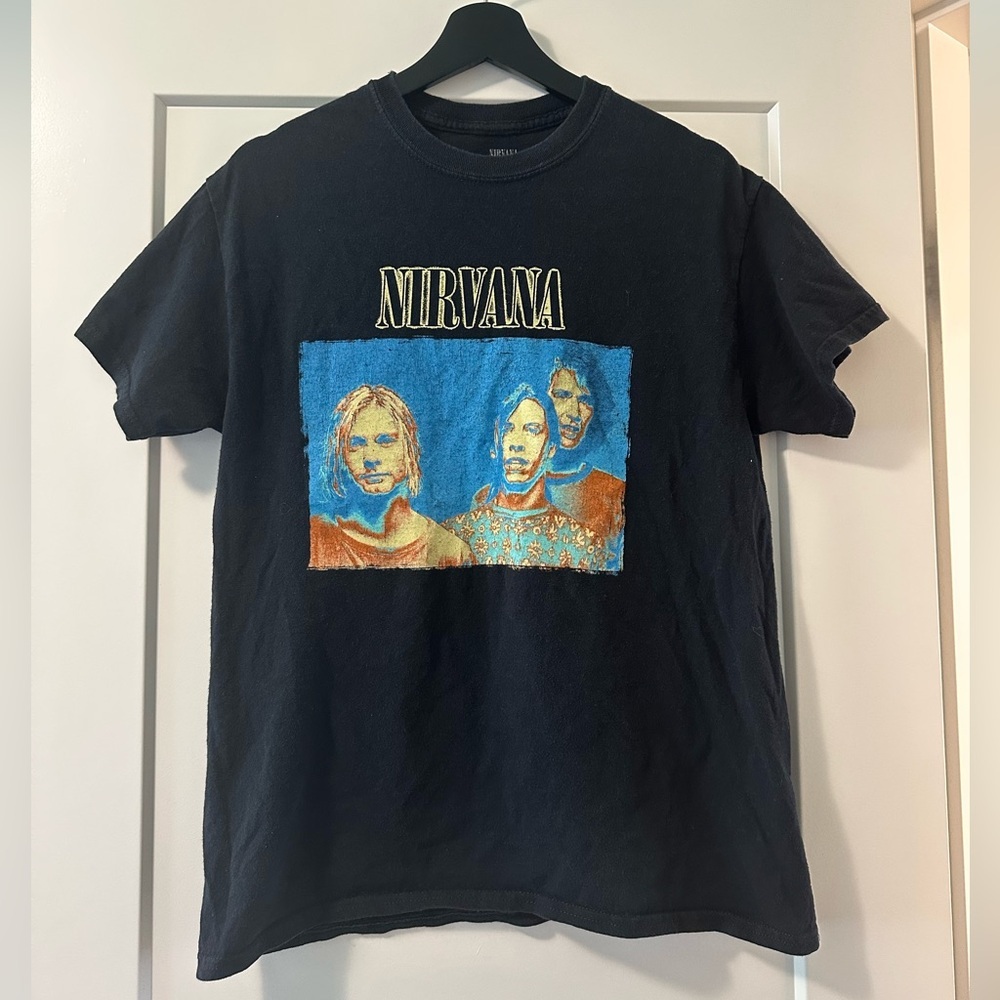 NIRVANA Black Tee with Iconic Logo​